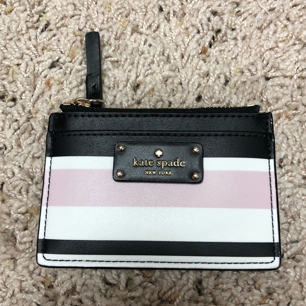KATE SPADE STRIPE CARD HOLDER